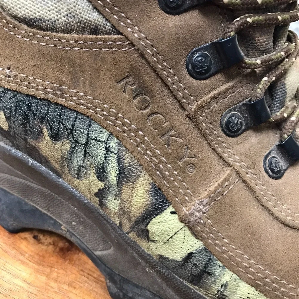 Rocky BlizzardStalker Waterproof Insulated Boots 9M Mossy Oak Camo Hunting Work